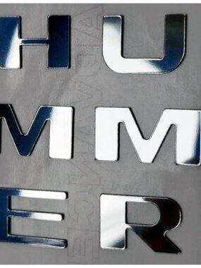 Chrome Front Bumper Letters for Hummer H3 ABS Plastic Inserts